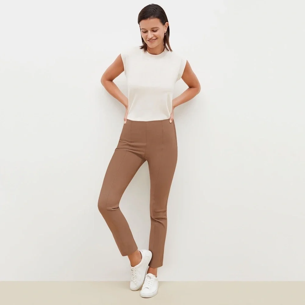 M.M. Lafleur The Foster Cigarette Pant - PowerStretch in Saddle Tan Size 6.
